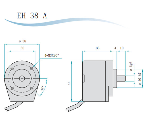 光学实心轴编码器 EH38 A/B/D